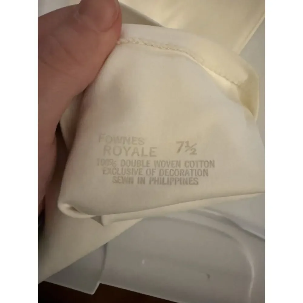 VTG Fownes Royale Double Woven Cotton Embroidered Gloves 7.5 FLAW